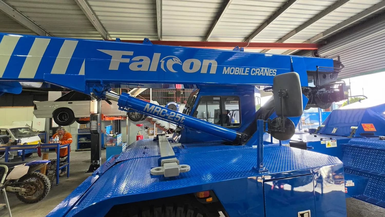 Falcon Mobile Cranes wrap on a mobile crane