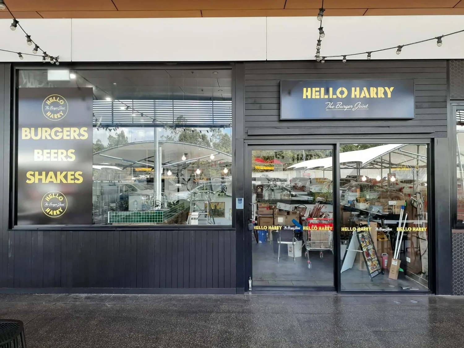 Hello Harry illuminated shopfront signage by ProCloud